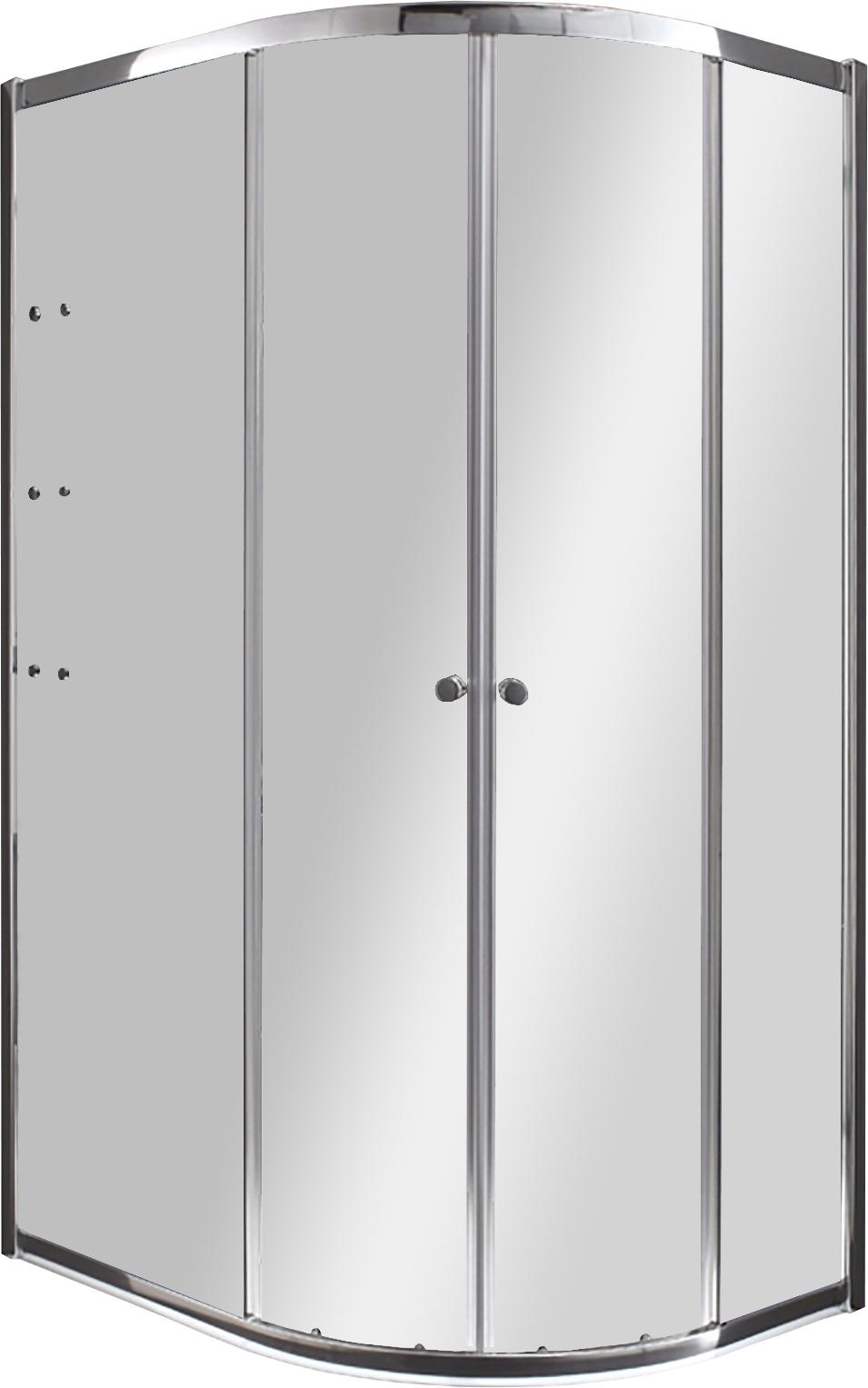 Душ.уголок 1200х1000хh2000мм, R550, ассиметричный, 2 раздвижн.двери с 2 непод.сегм, Левый, полки слева, вход 530мм,(ст.проз,6мм,фурн.цв.хром),Anima ZZ