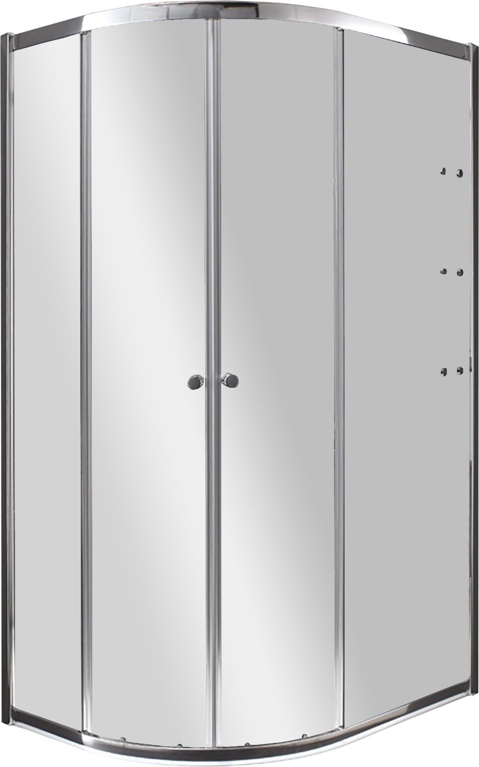 Душ.уголок 1200х900хh2000мм,R550, ассиметричный, 2 раздвижн.двери с 2 непод.сегм,"Правый",полки справа, вход 530мм,(ст/проз,6мм,фурн.цв.хром) Anima ZZ