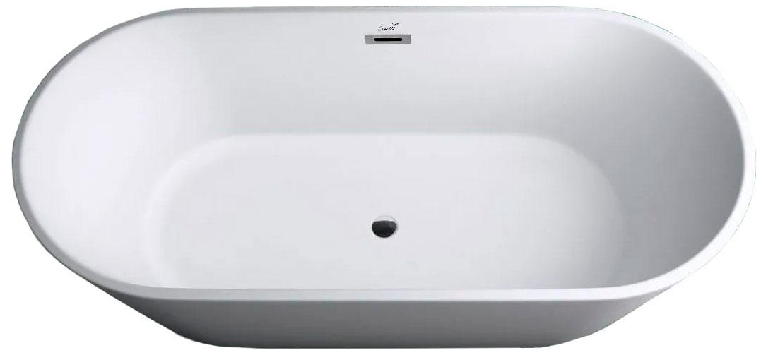 Ванна 1700x750x600мм, отдельностоящая, слив перелив в компл., (акрил цв.белый), d'ISEO ZZ