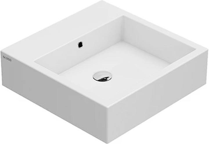 Раковина накладная на столешницу, квадратная 500х500хh140мм, с 1 отв.д/смесит., с переливом, Stone ZZ