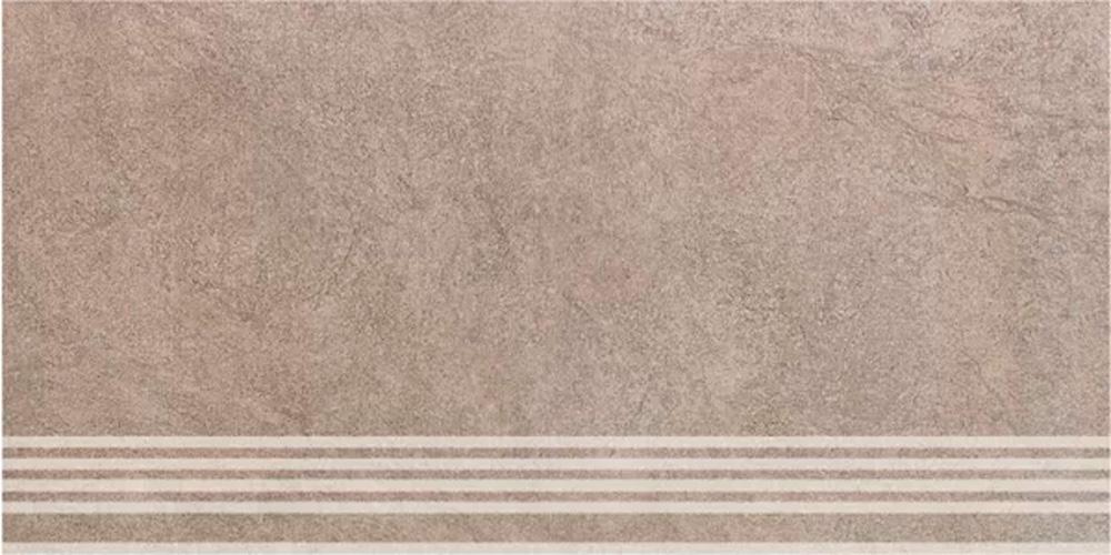 Ступень Королевская дорога коричневый светлый обрезной  KL|30х60