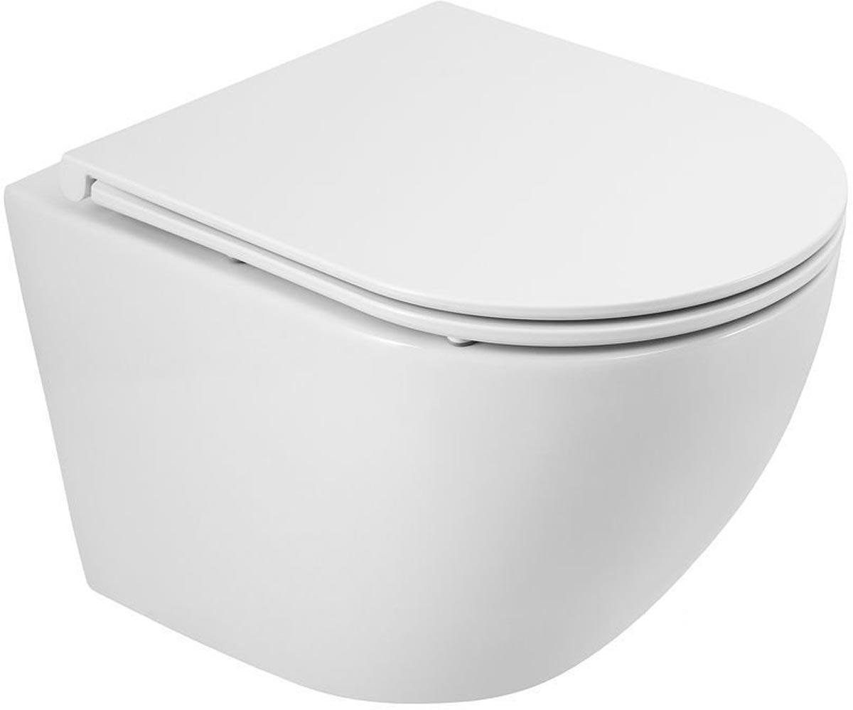 Унитаз подвесной, безободковый, смыв Tornado, 530x360мм, без сиденья, крепеж в компл., Duet-Tor ZZ