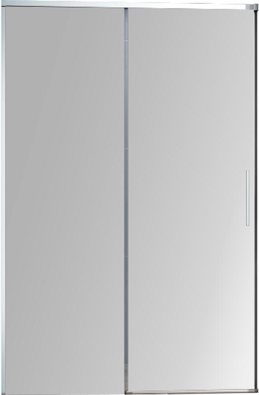 Дверь в нишу 1500x1950мм, сдвижная с неподв. сегм., (стекло прозрачное 8мм, фурнит. цв.хром), Duet Soft ZZ