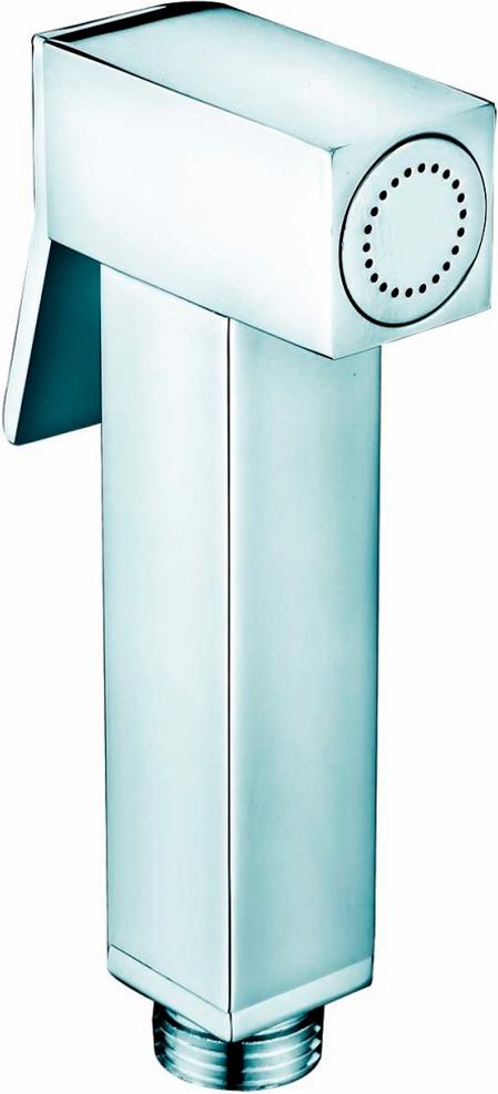 Лейка гигиенического душа, квадратная, с нажимным механизмом, БЕЗ шланга и кронштейна, (пластик, цв.хром), Cezares ZZ