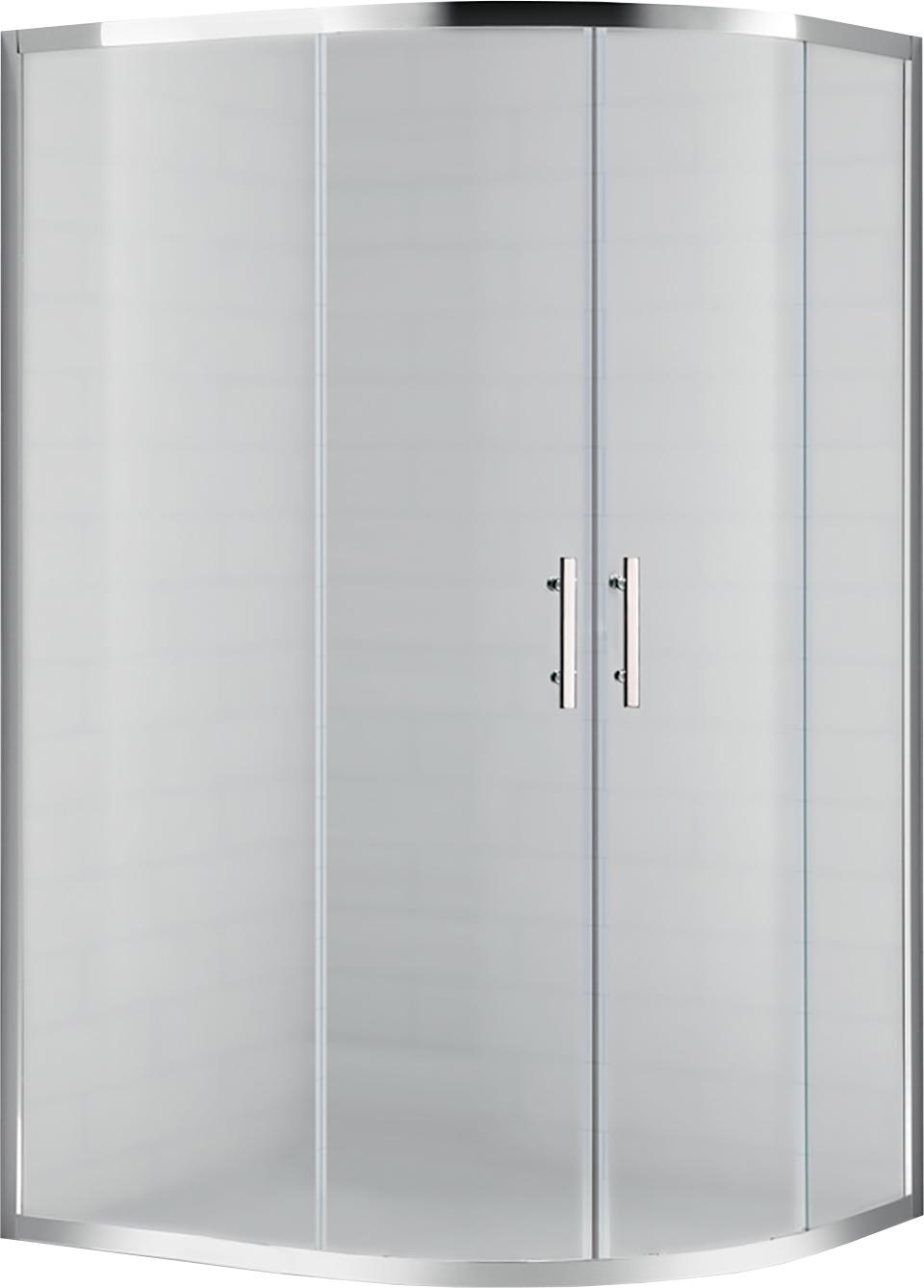 Душ.уголок 1200х900хh1900мм,R550,ассиметричный, 2 раздвиж.двери с 2 непод.сегм, Правый/Левый, вход 520мм,(стек.текстурн.Punto 6мм, фурн.цв.хром)Eco ZZ