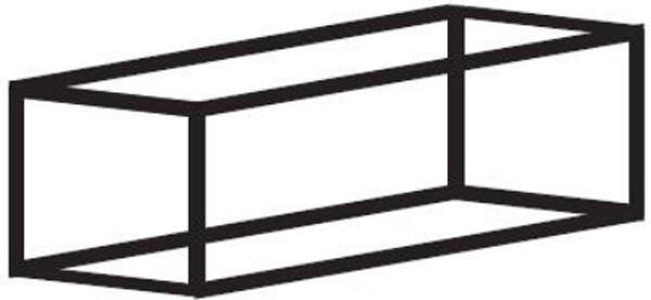 Одноярусный подвесной стальной сварной каркас под раковину, 100х46х30см, (цв.Nero), Cadro ZZ