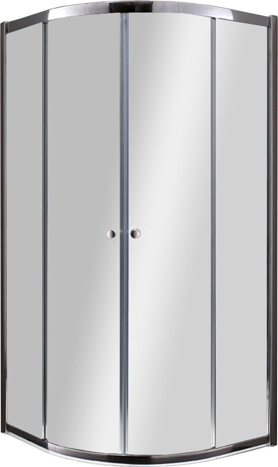 Душевой уголок 1000х1000хh2000мм, 1/4 круга, R550мм, 2 сдвиж.дверцы с 2 неподв. сегм., вход 530мм, (стек/текстурное Punto 6мм, фурн.цв.хром), Anima ZZ