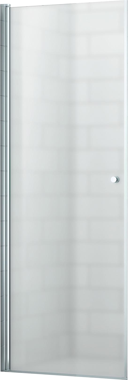 Дверь в нишу 750(742х755)хh1900мм, правая/левая, распашная, вход 670мм, (стекло текстурное Punto 6мм, фурн.цв.хром), Eco ZZ