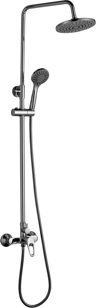 Смеситель для душа с верхней душевой лейкой "Тропический дождь", цв. хром, ZZ