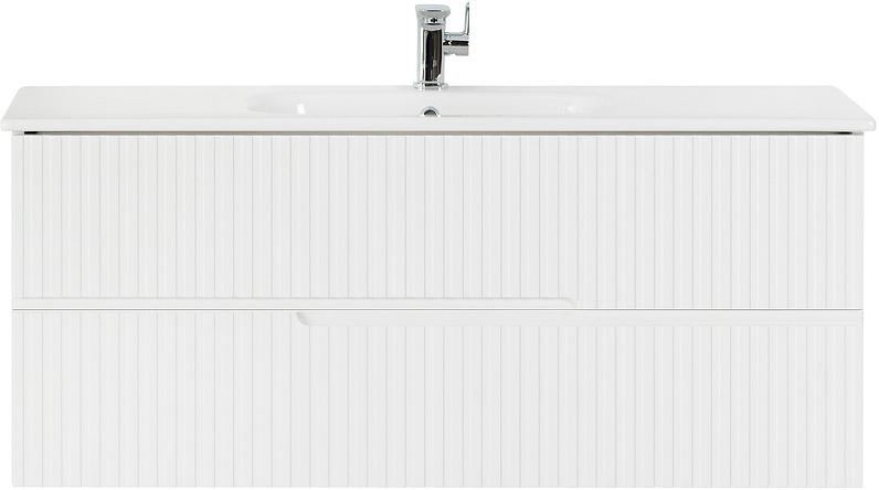 База под раковину подвесная с 2 выдвиж ящиками, 1200х460xh500м, (без раковины), (цв.Bianco Opaco), Duet ZZ