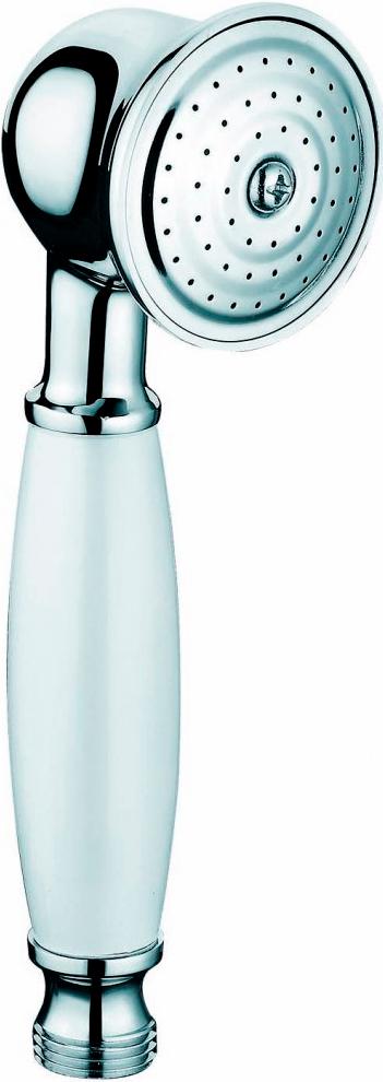 Лейка д/д ручная, "Классика" (латунь цв.хром, ручка белый пластик), Cezares ZZ