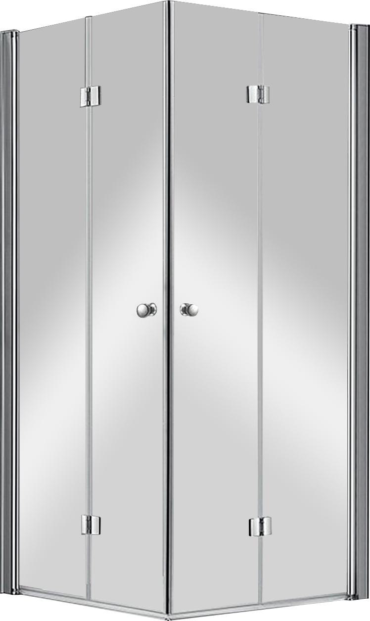 Душевой уголок 900х900хh1950мм, квадрантый, 2 складные двери, (стекло прозр.6мм, фурнит.цв.хром), Eco ZZ