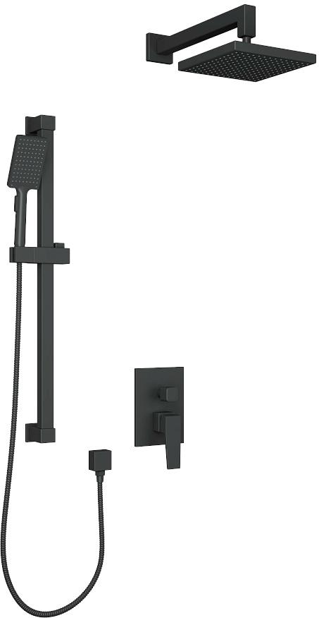 Душевой комплект встраиваемый Thira TR3635-41Black, внутренняя часть в компл., цв. черный ZZ