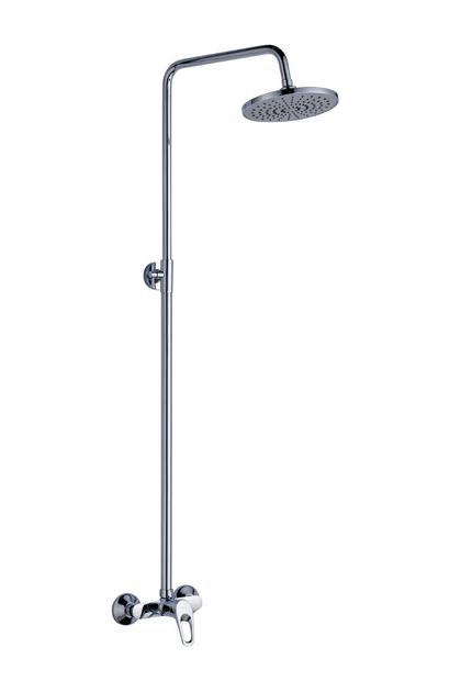Смеситель для душа, высота 160 см, (смеситель, верхний душ, регулировка по высоте), хром, ZZ
