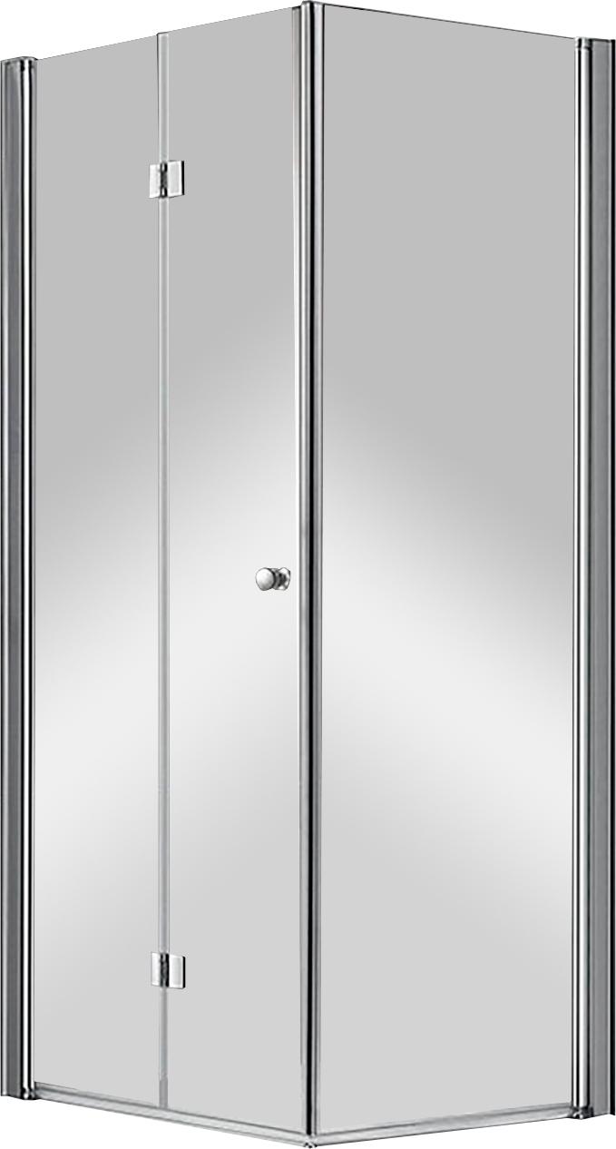 Душ.огражд.квадр. 900х800хh1950мм, дверь складная 900мм, вход 840мм, с боковой стенкой 800мм,"Левое"/"Правое", (ст.прозр.6мм, фурн/хром), Eco ZZ