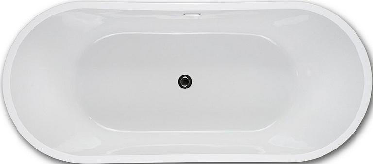 Ванна 1680x730xh580мм, отдельностоящая, слив перелив в компл., (акрил цв.белый), Resia ZZ