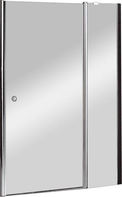 Дверь в нишу 1100хh1970мм, с неподв. сегментом, "Правая" (вход 600мм), (стекло прозрачн., 6мм, фурн/хром), Triumph ZZ