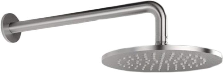 Кронштейн настенный 350мм, 1/2, для лейки верхнего душа, круглый, (цв.нерж.сталь), Z316 ZZ