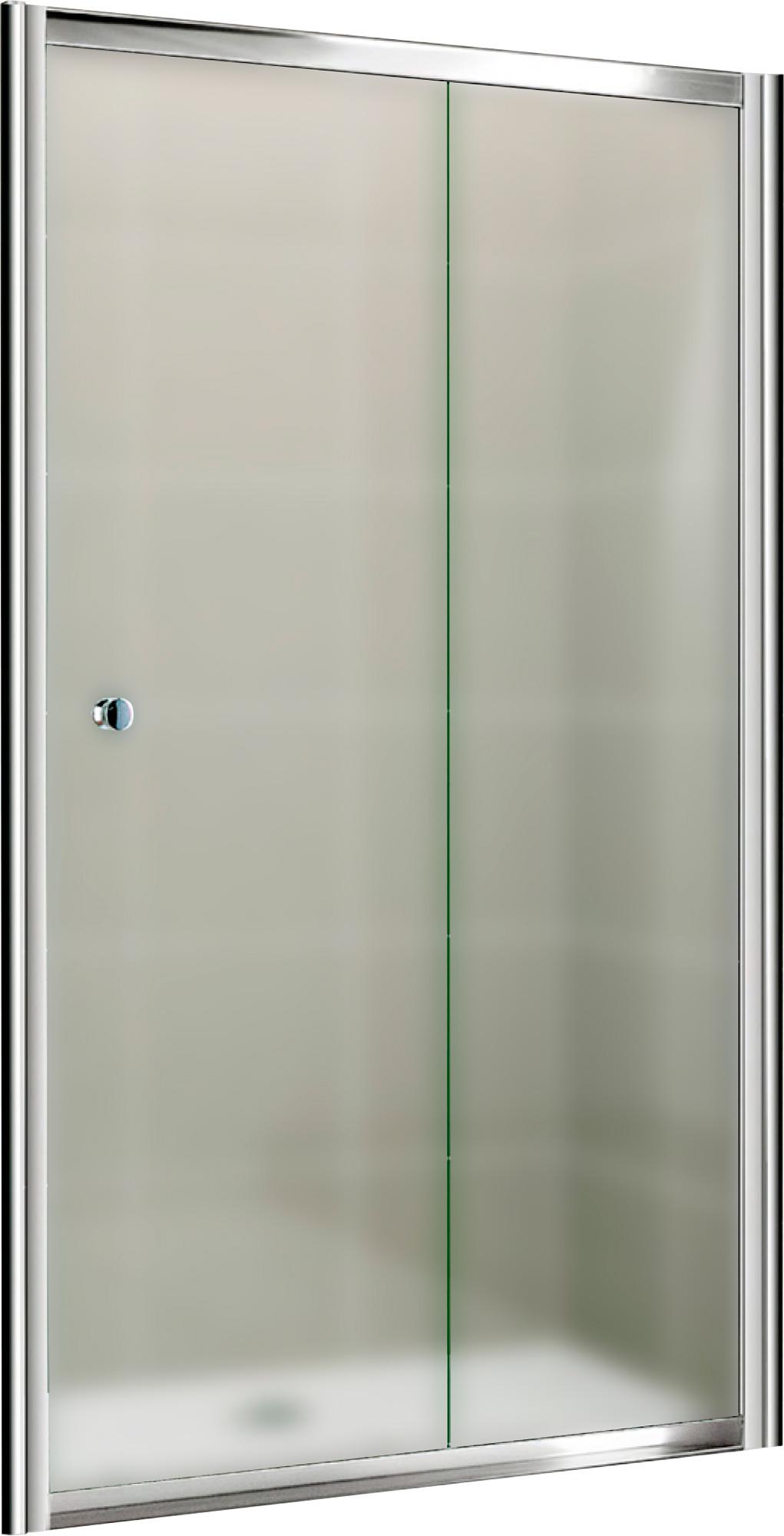 Дверь в нишу 1400хh1850мм, сдвижная с неподв. сегм., вход 590мм справа/слева, (стекло текстур. Punto 5мм, фурнит. цв.хром), Pratico ZZ
