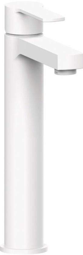 Смеситель для раковины, Высокий, с д/к, (цв.белый матовый), Ovest ZZ