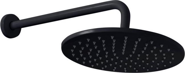 Кронштейн для верхнего душа, потолочный, 320мм, круглый, с подводом воды 1/2, (цв.черный матовый), Cezares ZZ