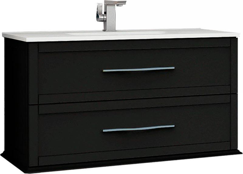 База подвесная под раковину с двумя выдвижными ящиками доводчиками, 100x46x55см, (цв.Nero grafite), Tiffany ZZ