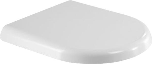 Сиденье для унитаза, с микролифтом, (пластик цв.белый. петли цв.хром), King Palace ZZ