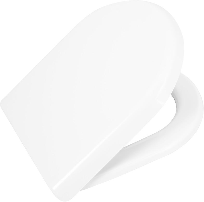 Сиденье для унитаза, с микролифтом, (пластик цв.белый. петли цв.хром), Giubileo ZZ