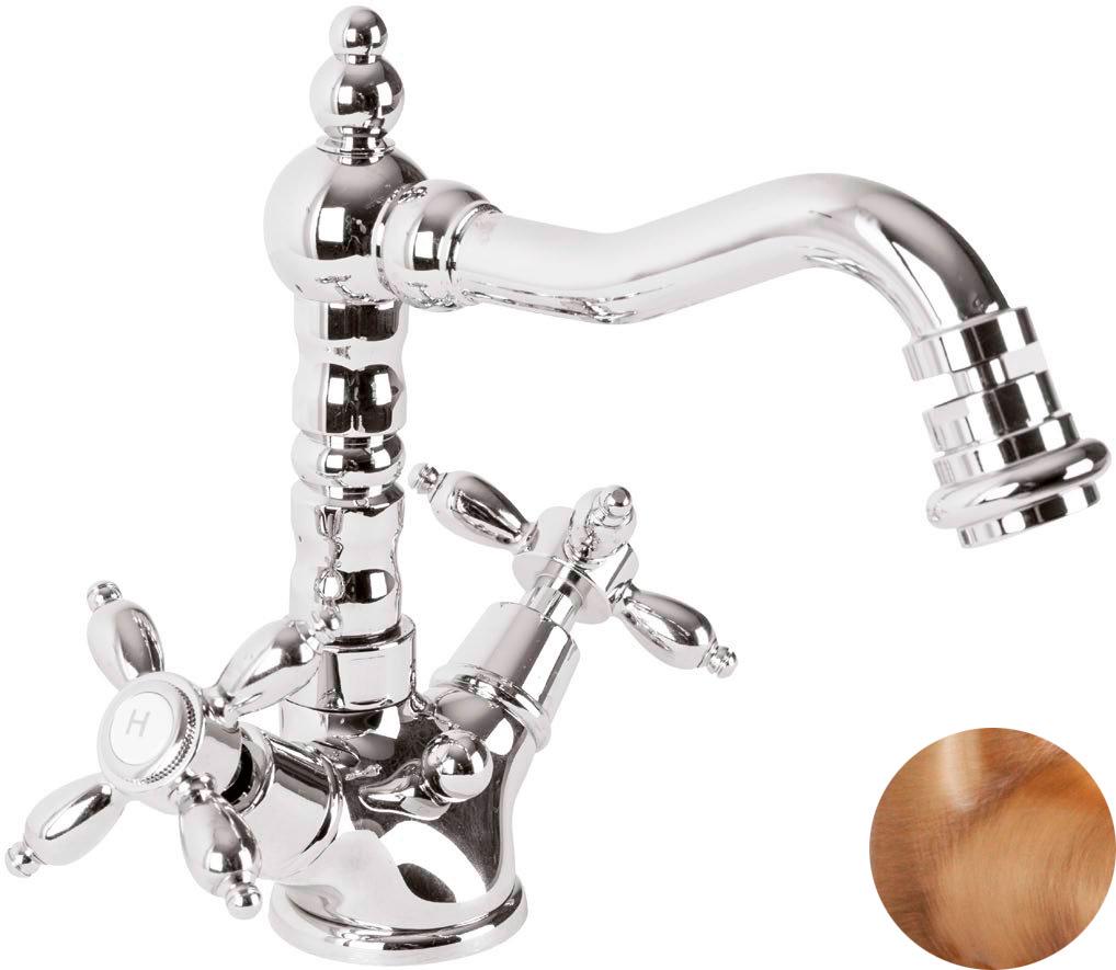 Смеситель для биде, Высокий, с д/к, (цв.бронза), Nostalgia ZZ