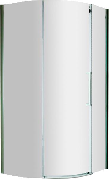 Душевой уголок 900х900хh1950мм, 1/4 круга, R550мм, с одной раздвижной дверью влево, вход 500мм, (стекло прозрачное., 6мм, фурнит. цв.хром), Stylus ZZ