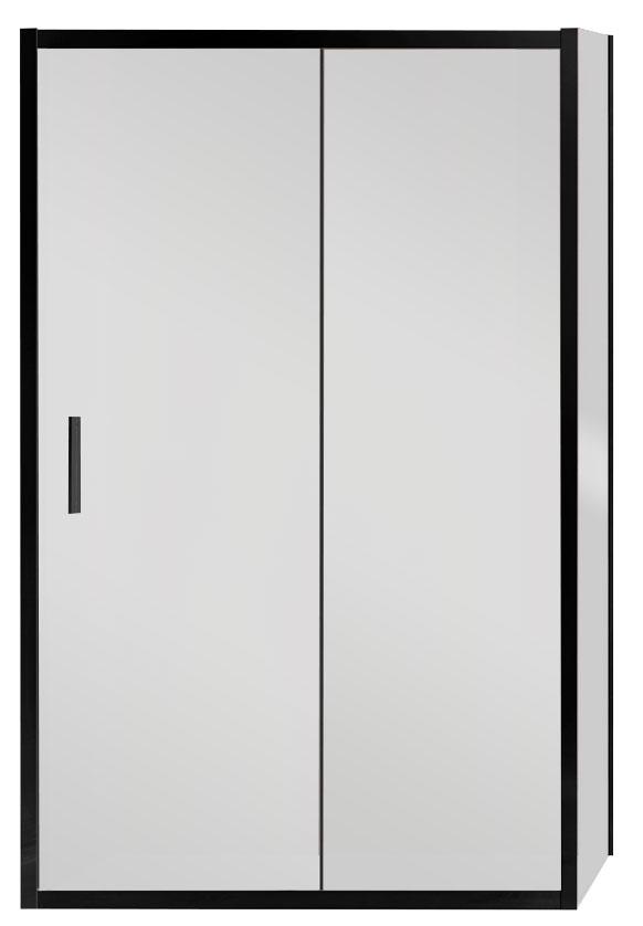 Душевой уголок 1200х900хh1900мм, прямоуг., правый/левый, (стекло прозрачное 6мм, фурн.цв.черный матовый), Garda ZZ