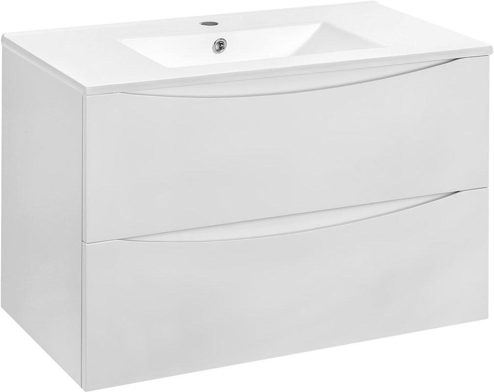 База под раковину подвесная, 2 выкатных ящика, 907x460xh500мм, без раковины, (цв.G.White), Mia ZZ
