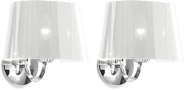 Светильники 2шт., (для зеркала арт. MARGSPBONBONCRO.Cromo), (цв. Cromo/Paralume grigio), MARGOT ZZ