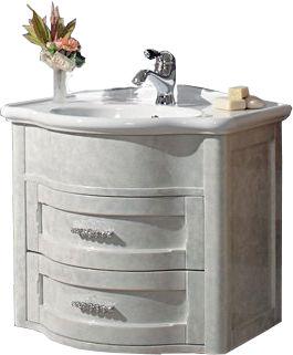 База под раковину, 63*49*h55см c 2  выдв. ящиками, (БЕЗ раков. арт.PA70), (цв.Bianco Perla Frassinato),Laura ZZ