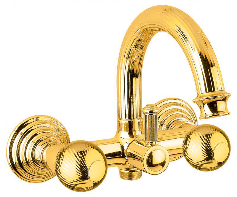 Смеситель для ванны, (цв.золото, ручки круглые), Olimp ZZ