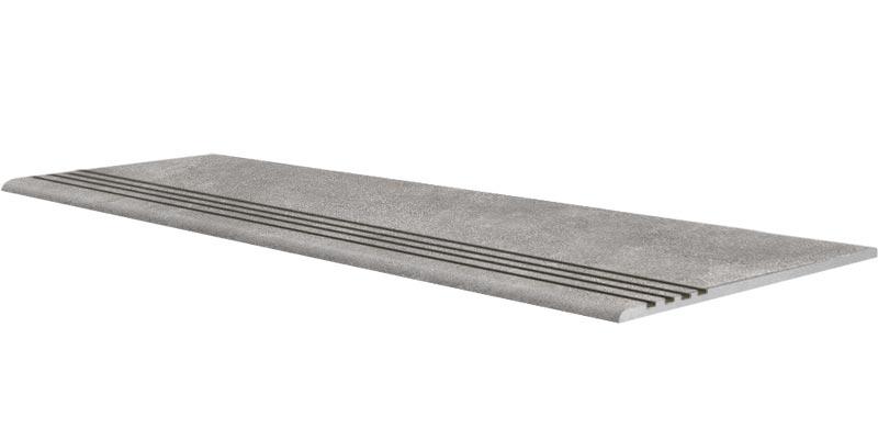 СТУПЕНЬ Стандарт Проходная Про стоун серый обрезной (n059456) |29.6x119.5