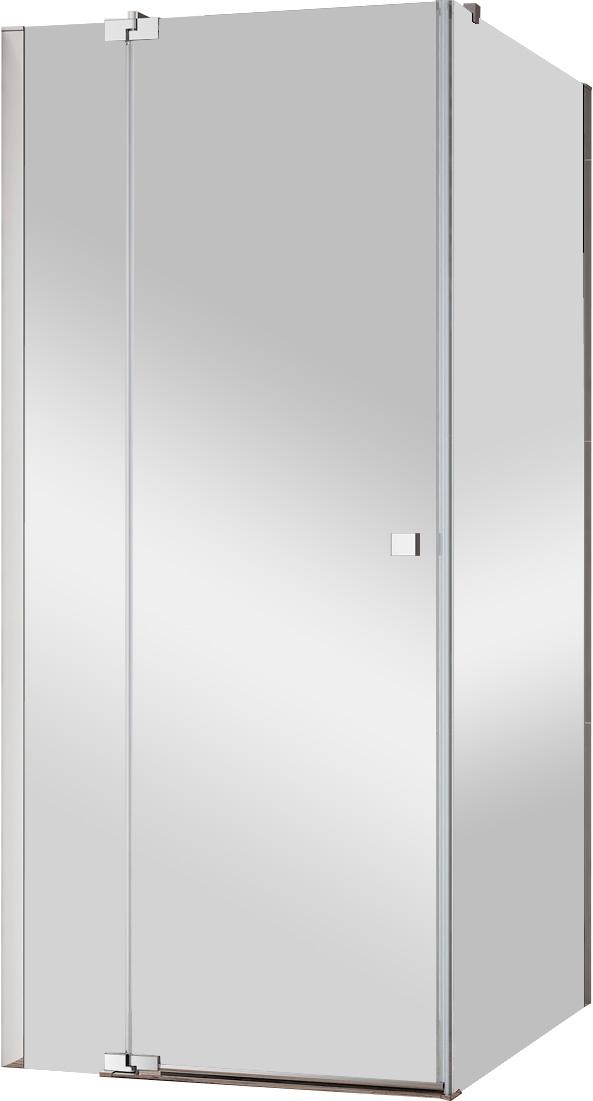 Душ.огражд.прямоуг. 800х900хh1950мм, распаш.дверь с неподв.сегм. 800мм(вход545мм) и бок.стенкой, Правое/Левое, (ст.прозр.,8мм, фурн/хром), Valvola ZZ