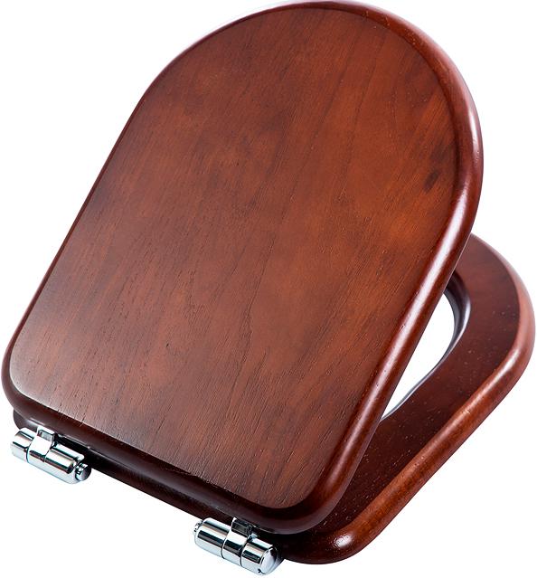 Сиденье для унитаза, с микролифтом, (орех, петли цв.хром), King Palace ZZ