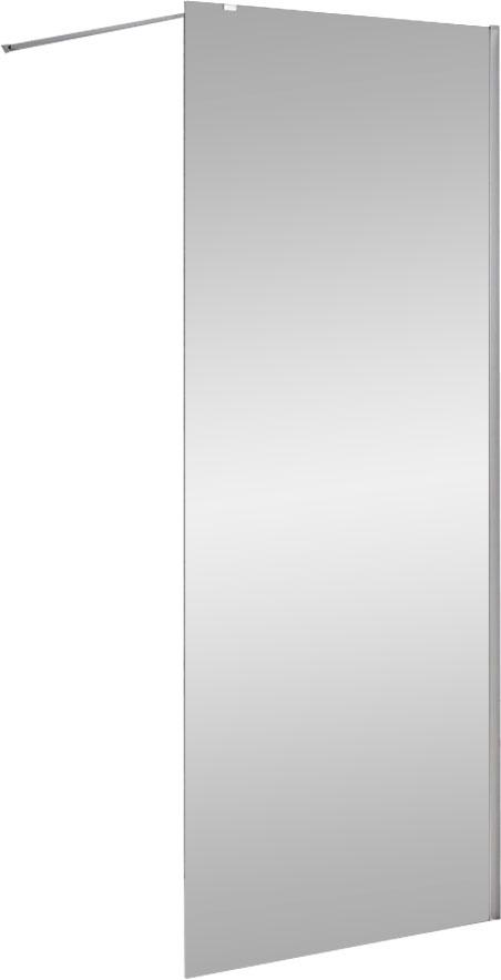 Душевая перегородка 950хh1950мм, правая/левая, (стекло прозрачное 8мм, поперечный укорачиваемый кронштейн 1200мм, фурнит. цв.хром), Liberta ZZ