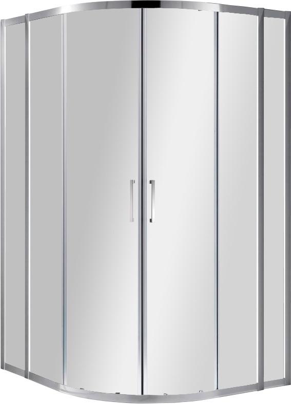 Душевой уголок(1080-1105)x(1080-1105)х1950 мм, 1/4 круга, (стекло прозр Idrorepelente 6мм, фурн.цв.хром), Molveno ZZ