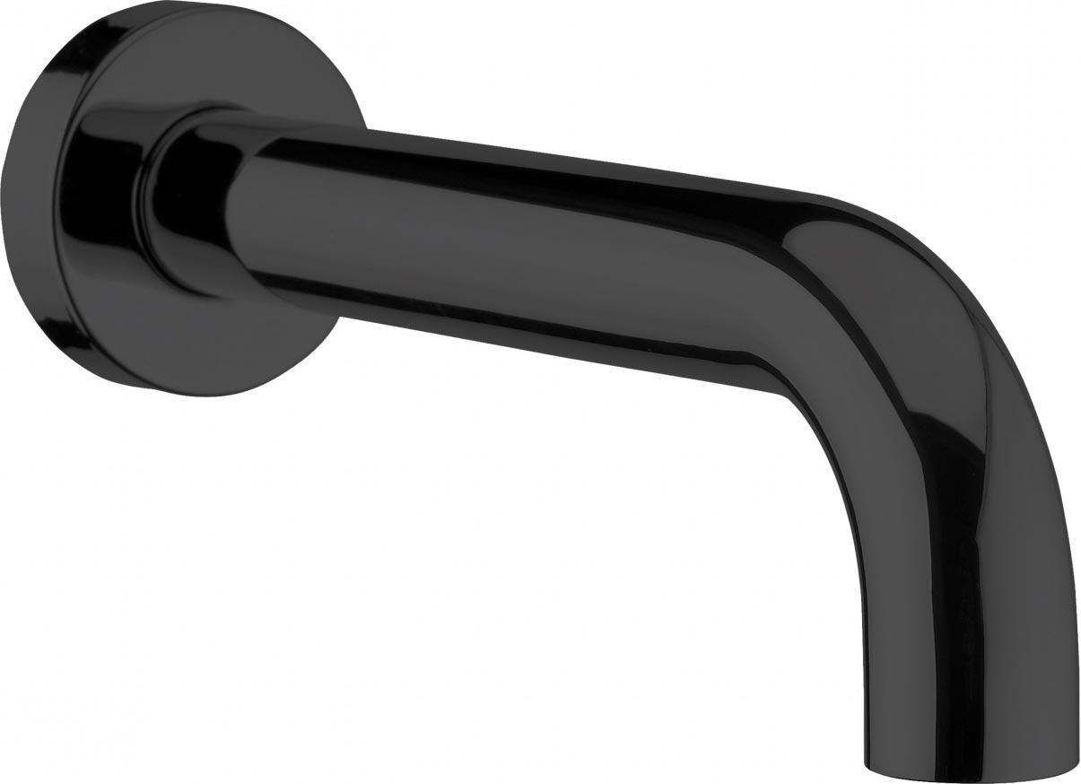 Изив для ванны, встраиваемый в стену, 190мм, (цв.черный матовый), Elio ZZ