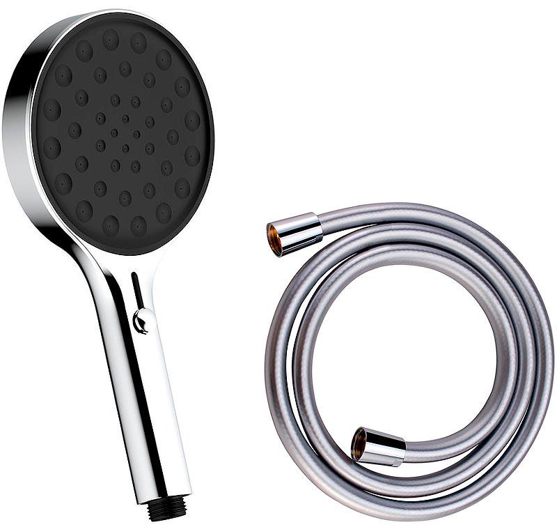 Лейка д/д ручная, 4 режима, шланг 175см. в компл., (пластик цв.хром), Inspire ZZ