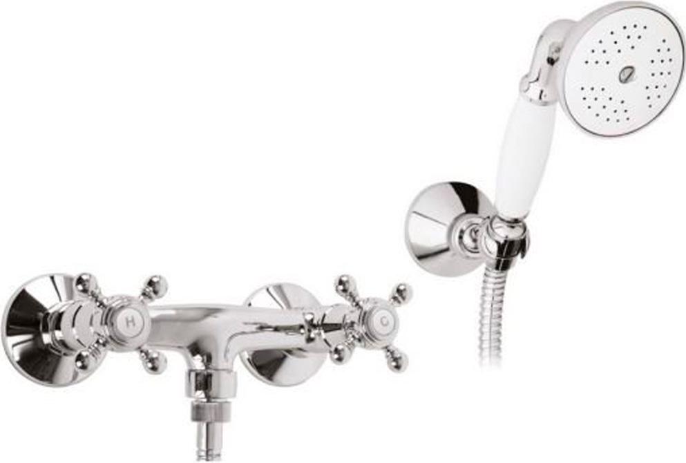 Смеситель для душа, лейка, шланг 150см, кронштейн в компл., (цв. хром, ручки металл цв.хром), Golf ZZ