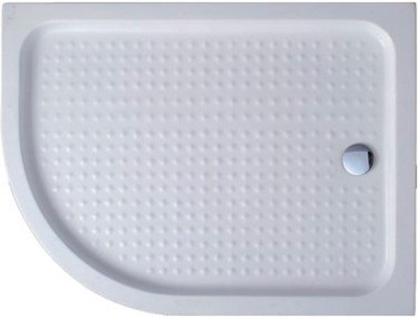 Поддон душевой 1200х800h150мм, ассиметричный, R550мм, правый, отв. слива 90мм, (сифон крыш. цв.хром, мет каркас, ножки/комп.), акрил/белый, Cezares ZZ