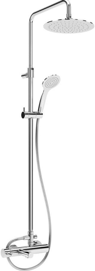 Смеситель для ванны, со стационарным верхнем душем d25см., душевая лейка, шланг в компл., (цв.хром), Cezares ZZ
