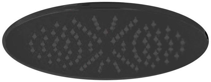 Душ верхний, стационарный, круглый, 225мм, G 1/2, антикальц., (латунь цв.черный матовый), Cezares ZZ