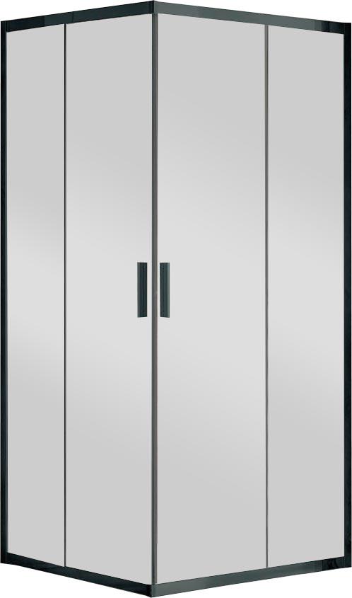 Душевой уголок 900х900хh1900мм, квадрат, правый/левый, (стекло прозрачное 6мм, фурн.цв.вороненая сталь), Garda ZZ