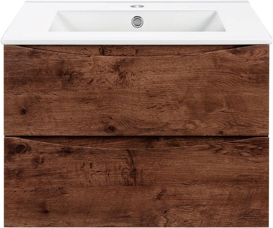 База под раковину подвесная, 2 выкатных ящика, 605x460xh500мм, без раковины, (цв.R.Wood), Mia ZZ