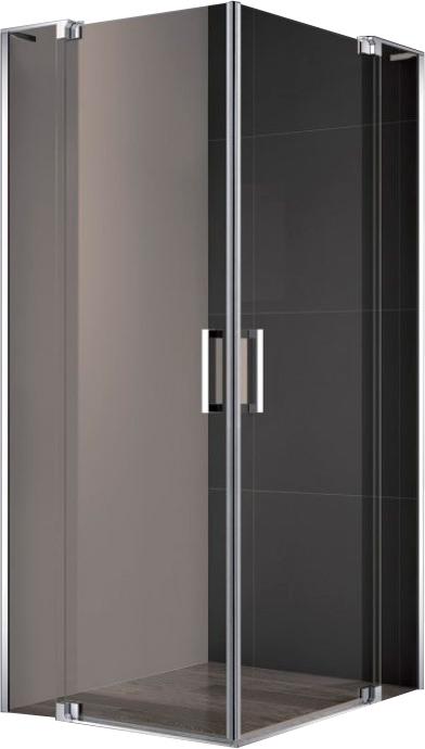 Душевой уголок 100х100х195 см,стекло-коричневое, профиль-хром, Slider A ZZ