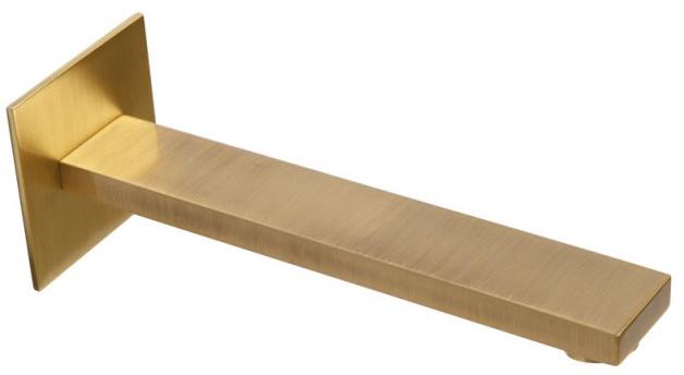 Излив для набора воды в ванну, встраиваемый в стену, 20см, (цв.бронза), Unika ZZ